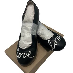 ED By Ellen Degeneres Girls Black Flats, Size 4 1/2